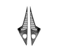 Car Front Grill For N&issan For Qashqai J12 2021 2022 2023 Front Rear Fog Light Lamp Foglight Eyebrow Cover Trim Car Styling Accessories Front Bumper Grille Grill(Carbon a)