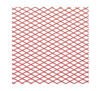 Car Front Grill Grilles 100x33cm Diamond Hole Aluminium Car Bumper Grille Grill Mesh Net Vent Black Silver Red Blue Tuning Universal(Red Diamond 6x12mm)
