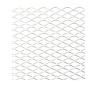Car Front Grill Grilles 100x33cm Diamond Hole Aluminium Car Bumper Grille Grill Mesh Net Vent Black Silver Red Blue Tuning Universal(Sil Diamond 6x12mm)
