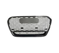 Car Front Grill Grilles For A6 For C7 2012 2013 2014 2015 Gloss Black Grille For RS6 Quattro Style Radiator Grill Upgrade Car Front Look(Silver l)