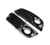 Car Front Grill Mesh Compatible For Audi A4 B8 RS4 2009 2010 2011 2012 Honeycomb Grille Fog Light Cover Car Accessories 8KD807682 8KD807681(Original-Black)