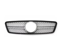 Car Front Grill Replacement Compatible With Benz For C-Class For W203 2001 2002 2003 2004 2005 2006 2007 Car Front Bumper Grille Racing Air Intake Grilles Radiator(Style F)