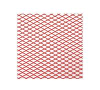 Car Front Grill Universal Protector 100x33cm Aluminium Racing Car Bumper Grille Grill Mesh Net Vent Black Silver Red Blue Tuning Kidney Grille(Red Diamond 6x12mm)