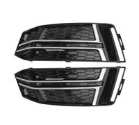 Car Front Grille 1 Pair Front Fog Light Cover Bumper Grille For A4 B9 2016 2017 2018 Car Grill 8W0807681F 8W0807682F Car Grille(Silvery)