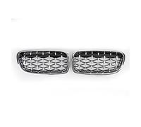 Car front grille 1 Pair Front Kidney Grille Grills For BMW For F30 For 328i For 335i 2012-2016 Protector Front Grill Diamond Car Accessories Radiator Grilles(Chrome)