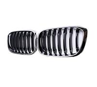 Car front grille 2Pcs Car Front Hood Kidney Grille Grill Mesh Glossy Black Racing Grills For BMW G01 G02 G08 X3 X4 2018-2021 Radiator Grilles(Black and Sliver)