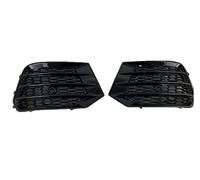 Car front grille 2Pcs For For Q3 2016 2017 2018 Honeycomb Fog Lamp Frame Hollow Grille Under The Net Black Bright Radiator Grilles(2pcs with radar hole)