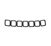 Car front grille 7PCS Car Front Grille Cover Grill Ring Inserts Frame Trims Kit For Jeep For Compass 2017 2018 2019 2020 (Matte Black) Radiator Grilles