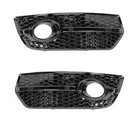 Car front grille A Pair Front Bumper Lower Grille Fog Light Grille Cover Honeycomb Grill Glossy Black For Q5 2009 2010 2011 2012 Car Styling Radiator Grilles
