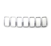 Car front grille Auto Grille Cover Radiator Grill Ring Inserts Frame For Jeep For Grand For Cherokee 2014-2018 Car Kit Black Parts Radiator Grilles(Chrome)
