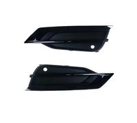 Car front grille Black Carbon Fiber Style For S90 V90 2016 2017 2018 2019 31425447 31425446 Fog Light Grille Front Bumper Grill(Black-1 Pair)