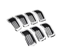 Car Front Grille Car Front Bumper Central Grille Cover For Cherokee 2014-2018 Honeycomb Mesh Trim