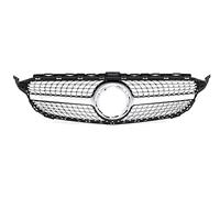 Car front grille Car Front Bumper Grill Grille Racing Grills For Mercedes For Benz For C Class W205 C200 C300 C250 2019+ NOT For AMG Radiator Grilles(Silver)