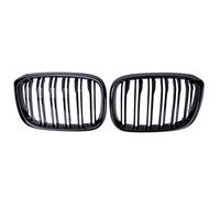 Car front grille Car Front Bumper Kidney Grille For BMW X3 X4 G01 G02 G08 2018 2019 2020 2021 Replacement Double Slat Glossy Black Grilles Radiator Grilles(Black 2 Slat)
