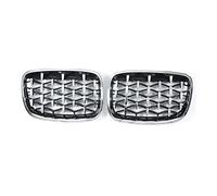 Car front grille Car Front Kidney Grill Grille Silver Black Replacement Racing Grills Styling For BMW For X3 For F25 2011-2013 Auto External Accessories Radiator Grilles(Silver)