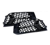 Car Front Grille Car Honeycomb Fog Lamp For A3 2017 2018 2019 2020 Frame Hollow Grille Under The Net Black Bright Car Accessories Car Grille