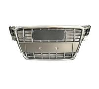 Car Front Grille Ch&rome Grey Front Bumper Grille With Silver Ring Fit For A4 B8 Sedan Av&ant 2009-2012 Grills Car Grill Cover Vent Radiator Grilles