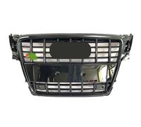 Car Front Grille Ch&rome Silver Front Style Bumper Grille With Upper For 2009-12 For A4/A4 Avant/S4 B8 Mesh Car Accessories Grill Cover Vent Radiator Grilles