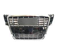 Car Front Grille Ch&rome Silver Front Style Bumper Grille With Upper For 2009-12 For A4/A4 Avant/S4 B8 Mesh Car Accessories Grill Cover Vent Radiator Grilles