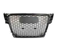 Car Front Grille Ch&rome Silver Front Style Bumper Grille With Upper For 2009-12 For A4/A4 Avant/S4 B8 Mesh Car Accessories Grill Cover Vent Radiator Grilles