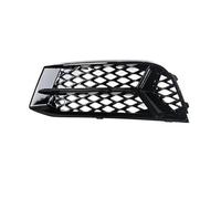 Car Front Grille For A3 2017 2018 2019 2020 Honeycomb Fog Lamp Frame Hollow Grille Under The Net Black Bright Car Accessories Car Front Radiator Grilles(Left)