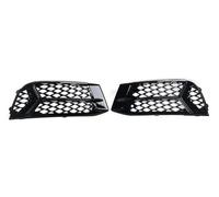 Car Front Grille For A3 2017 2018 2019 2020 Honeycomb Fog Lamp Frame Hollow Grille Under The Net Black Bright Car Accessories Car Front Radiator Grilles(1pair)