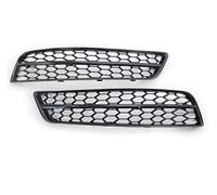 Car front grille For A3 8P 2009-2013 Glossy Black Car Front Fog Light Grill Cover Trim Honeycomb Grill Radiator Grilles(Black)