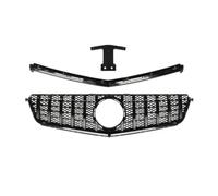 Car Front Grille For Benz W204 C-Class C63 For AMG 2012 2013 2014 GT StyleTuning Grills Front Bumper Grille Hood Grill Front Grill Grille(Silver)