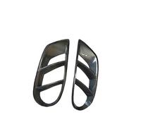 Car front grille For Benz W205 C43 for AMG C200 for sport 2015-2018 C Class Carbon Fiber Front Bumper Air for Vent Cover Trim Fog Lamp Mesh Grill(Carbon Fiber)