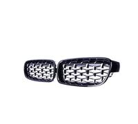 Car Front Grille For BMW 3 Series F30 F35 F31 2012 2013 2014 2015 2016 2017 2018 Meteor Style Diamond Style Racing Grills 1 Pair Chrome Kidney Grilles Radiator Grill(Black and Silver)
