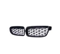 Car Front Grille For BMW 3 Series F30 F35 F31 2012 2013 2014 2015 2016 2017 2018 Meteor Style Diamond Style Racing Grills 1 Pair Chrome Kidney Grilles Radiator Grill(Glossy Black)