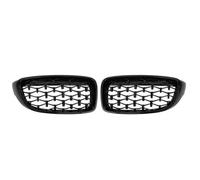 Car Front Grille For BMW 4 Series F32 F33 F36 For M3 F80 For M4 F82 2012-2019 Dual-Slat Gloss Black Accessories Diamonds Style Front Bumper Racing Grill Car Front Grill(Diamond-All Black)