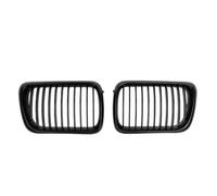 Car Front Grille For BMW E36 LCI 1996-1999 For M3 Glossy Black Dual Slats Upper Grilles 2x Double Line Style Car Front Racing Grilles Front Grill Grille(Single-Glossy Black)