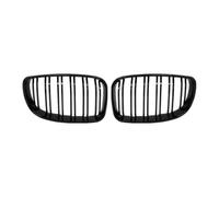 Car Front Grille For BMW E81 E87 E82 E88 128I 130I 135I Selected 2007-2011 Dual Slats Double Line Grills Car Glossy Black Grill Front Kidney Grille(Gloss black)