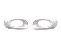 car front grille For fit for JAZZ GE6 GE8 2012 2013 2014 Front Bumper Fog Lights Cover Hood Frame Lamp Grille(1 Pair Satin Silver)