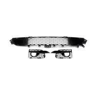 Car Front Grille For Infiniti Q50 Base Model Honeycomb Front Lower Grille + Fog Lights Black 3Pieces Grills Assembly 2014-2017 Front Bumper Center Grill