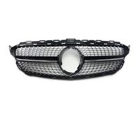 Car Front Grille For Mercedes W205 Benz C S205 C205 2014-2021 C180 C300 C250 C200 C260 Diamond Style Body Kit Front Bumper Grill Grille(19-21 GlossyBlack)