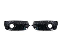Car Front Grille For Q3 2013-2015 Fog Lamp Grille | Front Bumper Fog Lamp Frame Hollow Grille Under The Net Black Bright Car Accessories