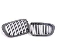 Car Front Grille Front Bottom Bumper Kidney Gloss Black Grills Racing Grille For BMW 3 Series E46 1998-2001 For Pre-LCI For Facelift 2 Doors Grill Grilles(Dual Carbon Print)