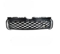 Car Front Grille Front Bumper Honeycomb Grille Racing Grills For Land For Range For Rover For Evoque 2012-2018 Glossy Black Silver Grill Grilles(Gray Frame)
