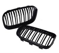 Car front grille Front Bumper Kidney Grill Black Racing Grille For BMW F20 F21 120i LCI 1 Series 2015 2016 2017 Car Accessories Sport Radiator Grilles(Kidney Grille 2Slats)