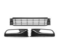 Car Front Grille Front Bumper Lower Grill Right Centre Left Set For VW For Polo 6R 2014-2017 Racing Grills Fog Lamp Cover 6R0853677A9B9 Grill Grilles