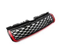 Car Front Grille Gloss Black Car Upper Front Grille Grill For Land For Rover For Range For For Evoque 2010 2011 2012 2013 2014 2015 2016 2017 2018 Grill Grilles(Red)