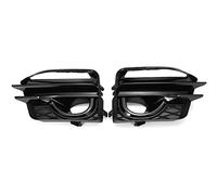Car front grille Glossy Black 2pcs Q50 Car Front Fog Light Grill Grille Fog Lamp Frame Cover Trim For Infiniti For Q50 Sport 2014 2015 2016 2017 Radiator Grilles