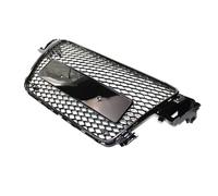 Car Front Grille Glossy Black Car Front Bumper Center Grille For A5 B8 S5 8T 2008 2009 2010 2011 2012 Mesh Honeycomb Radiator Grill Cover Vent