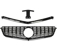 Car Front Grille Grill for Benz For W204 For C-Class For C63 for AMG 2012-2014 Front Bumper Grille(Black)