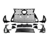 Car Front Grille Grille Assembly For Lexus IS200t IS300 IS350 F-Sport 2017-2022 Glossy Black Front Bumper Upper & Lower Grills Body Kit Radiator Grille