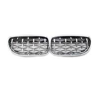 Car Front Grille Grills Diamond Grills Car Kidney Grille Front Bumper Racing Grill Auto Styling For BMW E90 E91 318i 320i 325i 328i 2009 2010 2011 2012(All Silver)