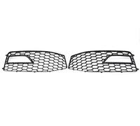 Car front grille RS4 Style For For A4 For B8.5 For For S4 2013 2014 2015 Bumper Fog Light Lamp Cover Grille Grill Radiator Grilles(Black With Hole)