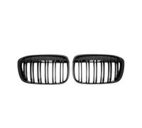 Car Front Grille Silver Front Bumper Grilles For X1 F48 F49 2016-2019 Shiny Double Line Style Upper Grills Grille Cover